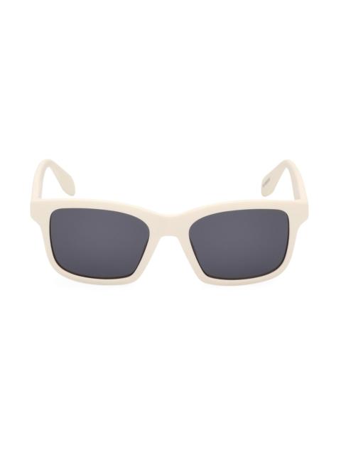 adidas Men's 52MM Square Sunglasses - Ivory Smoke
