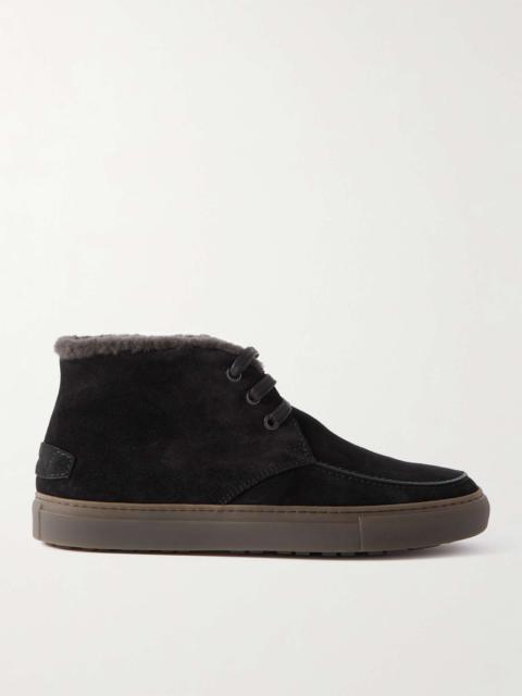 Brioni Shearling-Lined Suede Chukka Boots