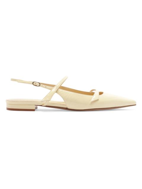 ALEXANDRE BIRMAN Women's Tita Patent Leather Flats - Creamy