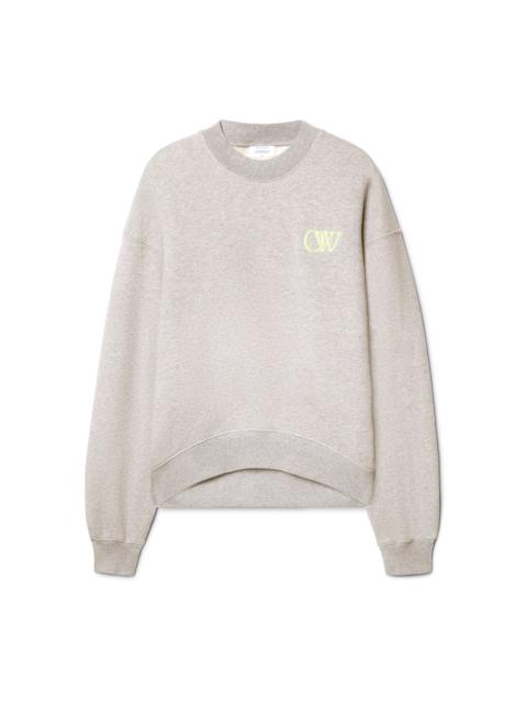 Off-White Gray Embroidered Ow Sweatshirt