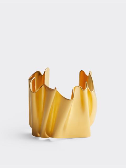 Ferrari Rigid brass bracelet with satin gold finish