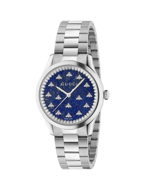 GUCCI Men's G-Timeless Stainless Steel & Lapis Lazuli Bee Watch - Lapis