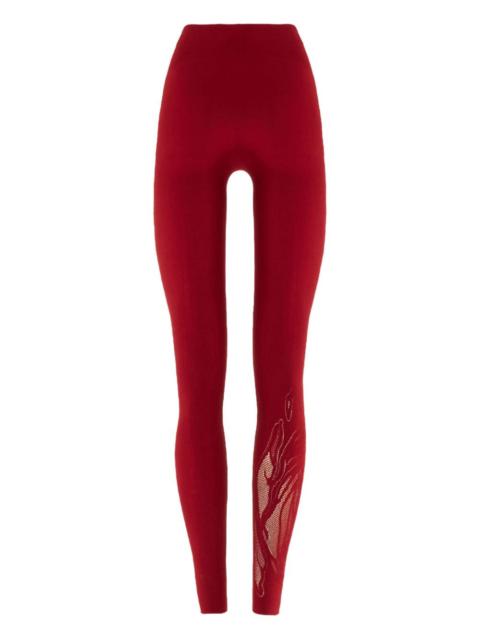Wolford rose-net leggings