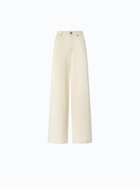 PINKO PALAZZO TROUSERS IN PEACHSKIN-FEEL TWILL