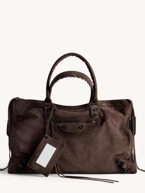 BALENCIAGA Men's Le City Bag Large in Light Espresso
