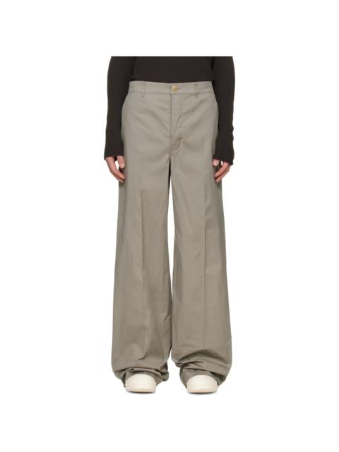 Rick Owens Taupe Tower Work Trousers