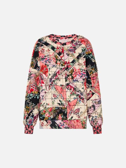 CAMILLA SILK BAND DROPPED SHOULDER SWEATSHIRT
