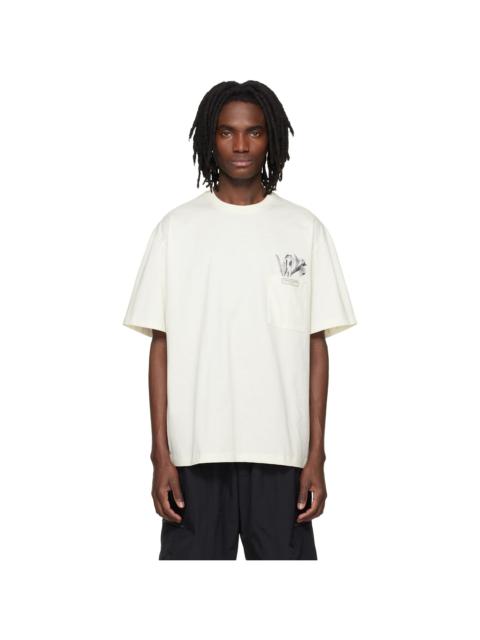 Wooyoungmi Off-White Flower Back Logo T-shirt