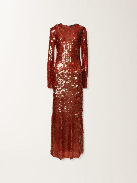 FABIANA FILIPPI Lingerie dress in printed sequin tulle