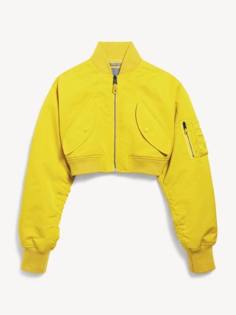 BALENCIAGA Women's Cropped Bomber Jacket in Yellow