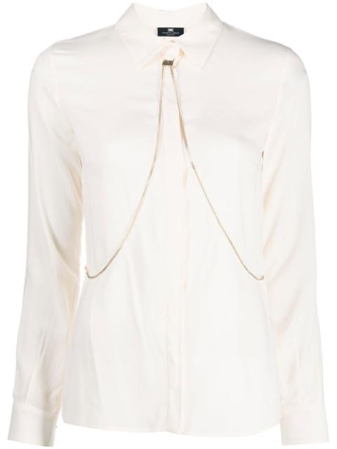 ELISABETTA FRANCHI body-chain long-sleeve shirt