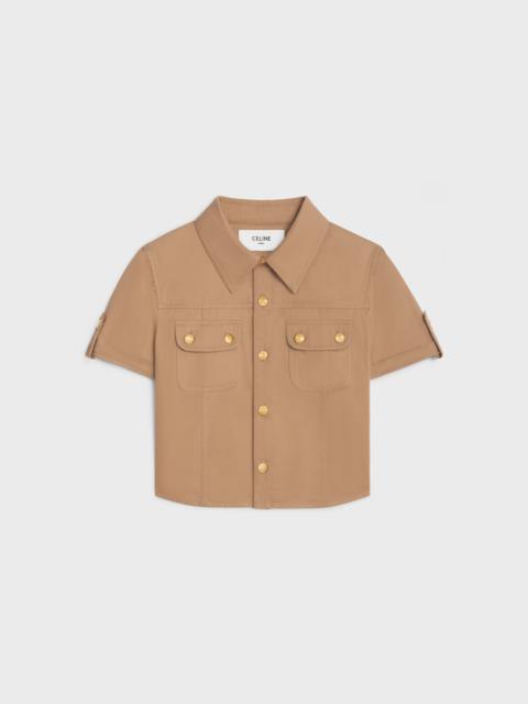 CELINE cropped shirt in cotton twill
