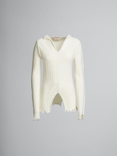Marni COTTON AND VIRGIN WOOL CREWNECK SWEATER