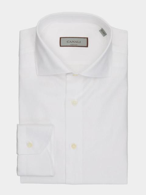 Canali Men's Textured Cotton Dress Shirt