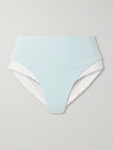 MARYSIA Bianco Two-tone Bikini Briefs