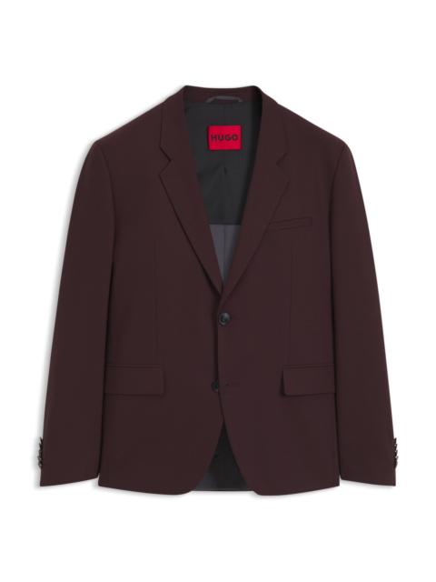 HUGO MODERN-FIT JACKET IN WOOL-BLEND POPLIN
