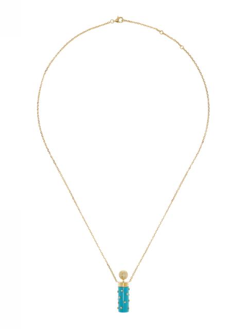 Yvonne Léon Vase 9K Yellow Gold Turquoise Necklace