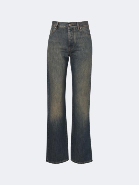 FENDI Faded wide-leg jeans