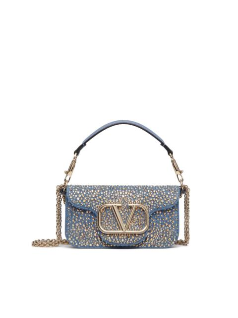 Valentino small LocÃ² studded denim shoulder bag