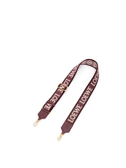 Loewe Anagram strap in jacquard and calfskin