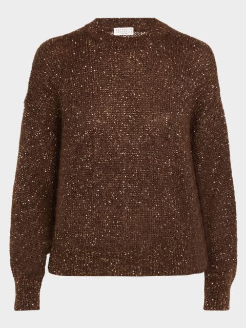 Brunello Cucinelli Diamante Wool Crewneck Sweater
