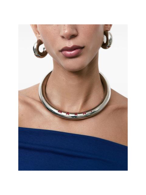 Marni logo-detail choker necklace