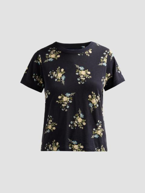 VERONICA BEARD Women's Carla Floral Cotton Crewneck T-Shirt - Black Multi