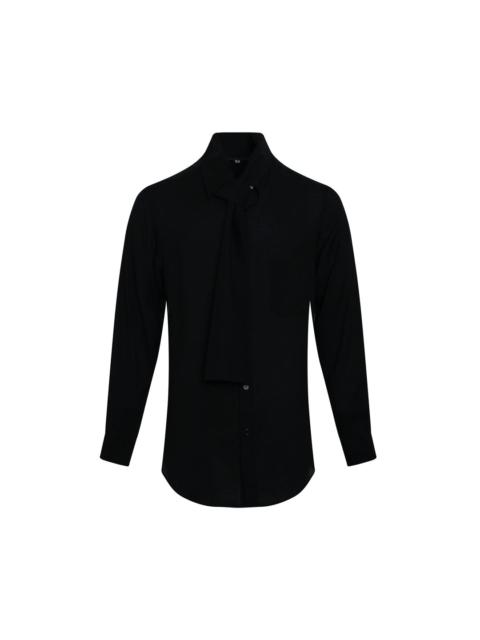 Yohji Yamamoto Scarf Collar Long Sleeve Blouse