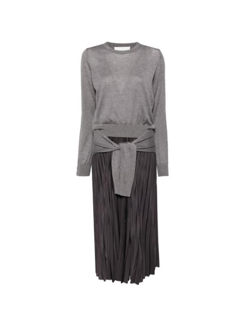 Combo pleated dress