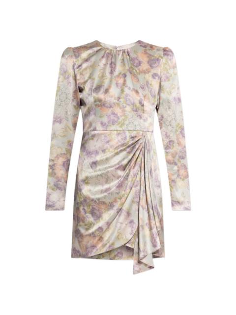Alessandra Rich floral draped dress