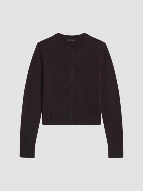 Theory Women's Cashmere Crop Cardigan - Cacao