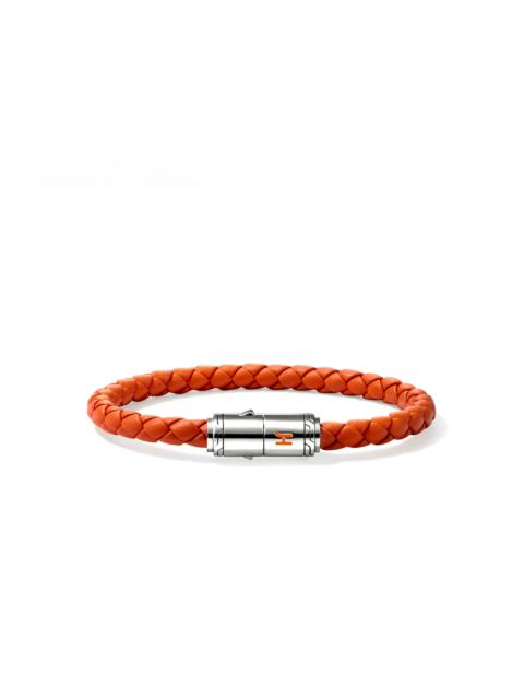 JOHN HARDY Leather Bracelet, Sterling Silver, 6MM
