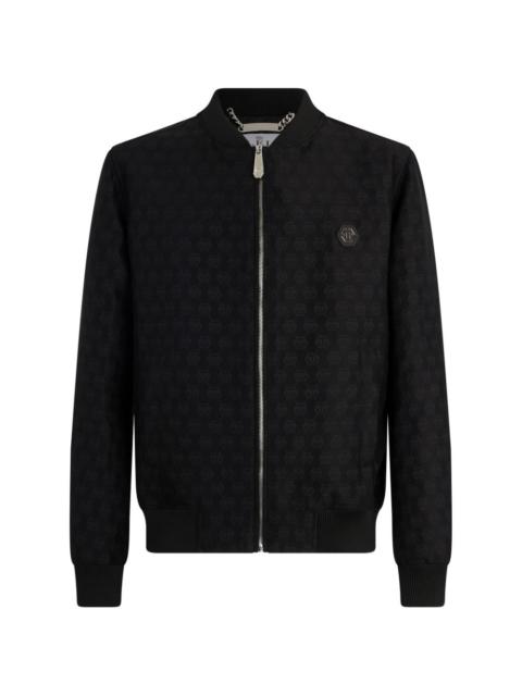 PHILIPP PLEIN jacquard monogram bomber jacket