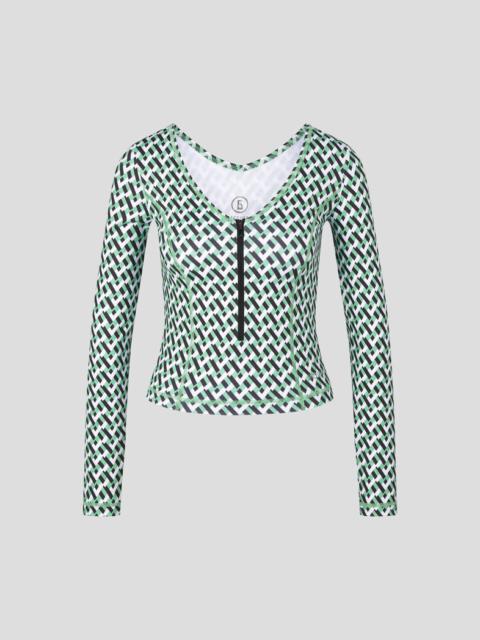 BOGNER Kristy Long-sleeve top in Green/Black