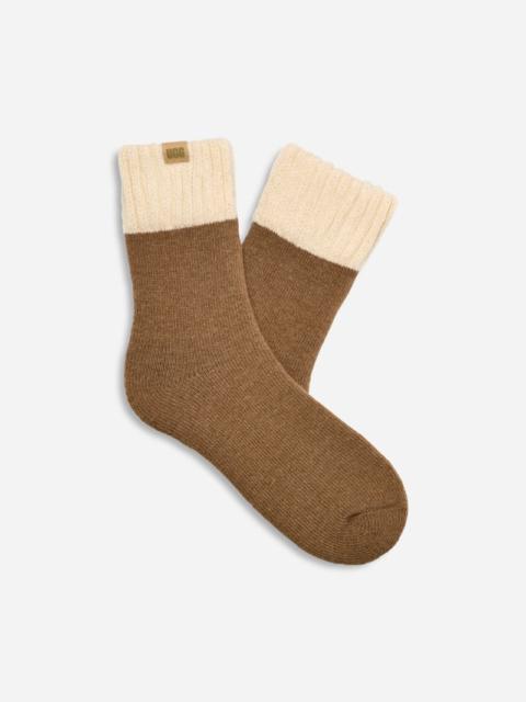 UGG ® Men's Camdyn Cozy Sock Polyester Blend in Chestnut/Cream