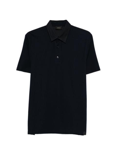 Brioni contrast-collar polo shirt