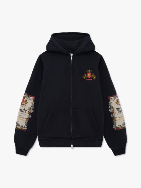 Rhude BORDEAUX RESERVE ZIP-UP HOODIE