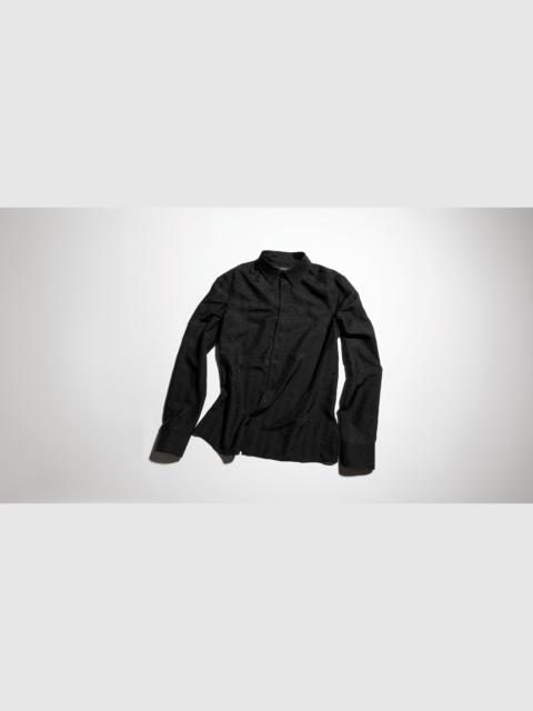 GUCCI Silk habotai shirt with jacquard detail