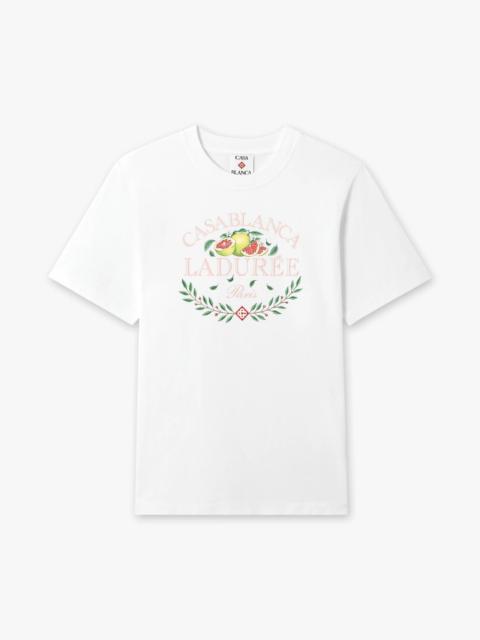 CASABLANCA White Laduree x Casablanca Short Sleeve T-Shirt | Casablanca Paris
