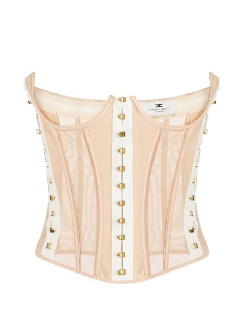 ELISABETTA FRANCHI geometric cuts bustier top