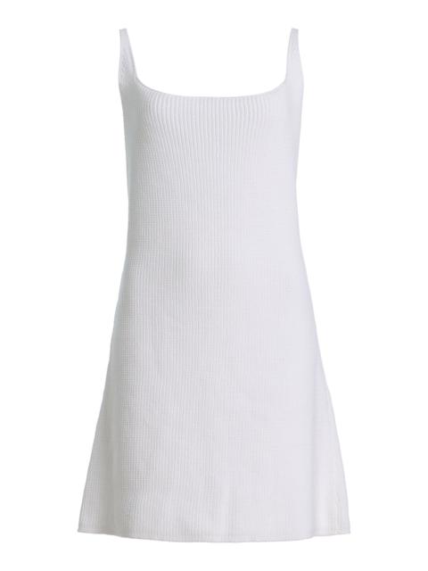 KALLMEYER Fiona Knit Cotton-Blend Mini Dress white