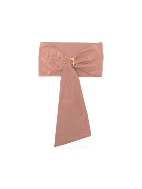 forte_forte jewel buckle taffetas belt