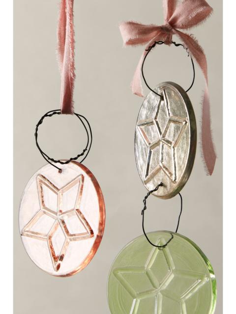 FREE PEOPLE Etched Disc Glass Ornament