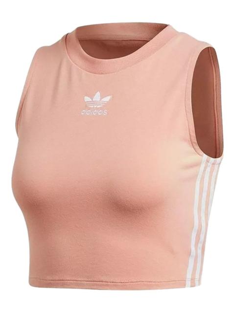 adidas round-neck cropped tank top