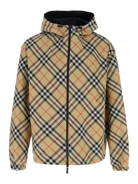 Burberry Burberry Reversible Check Hooded Jacket — Beige