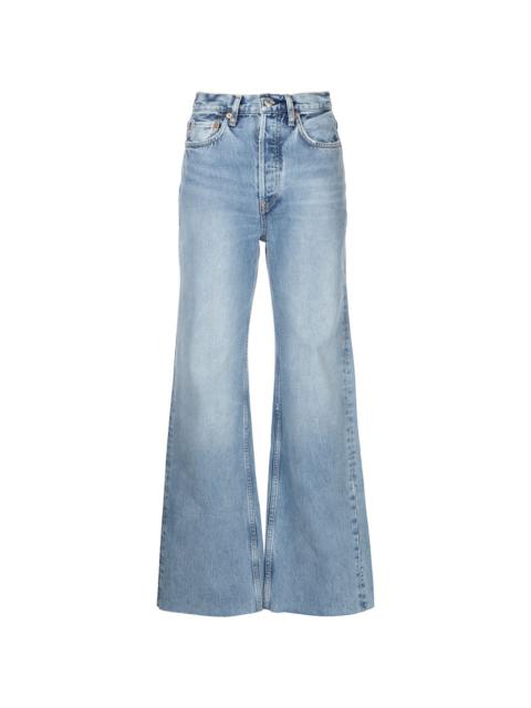 RE/DONE raw-hem wide-leg jeans