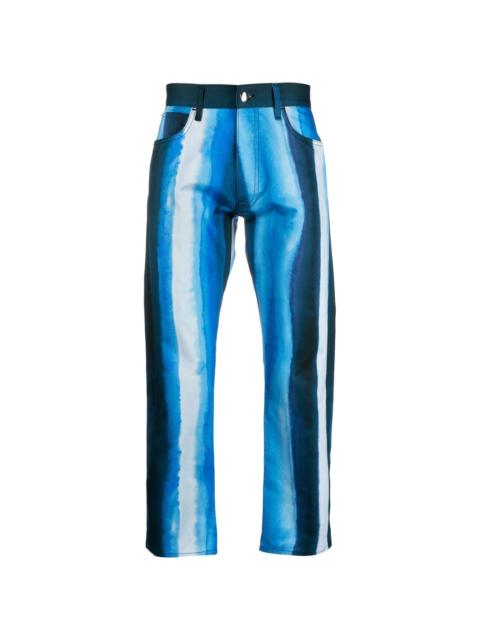 Marni Waterfall Stripe-print trousers