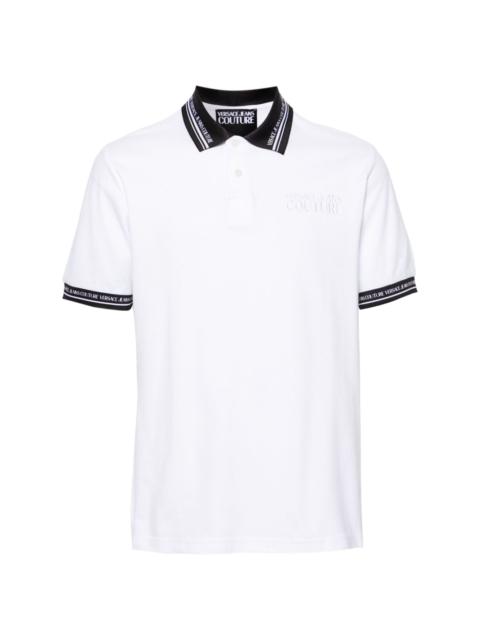 VERSACE JEANS COUTURE logo-embroidered cotton polo shirt
