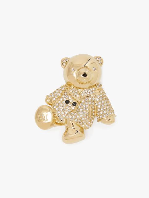 Metal teddy bear brooch