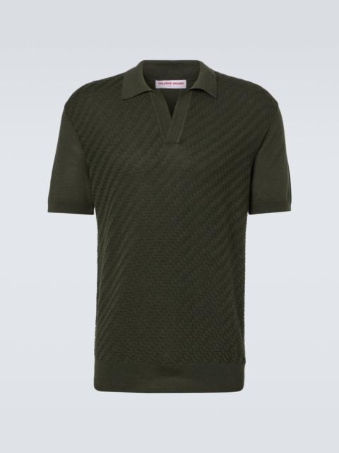 ORLEBAR BROWN Horton silk and cotton polo shirt